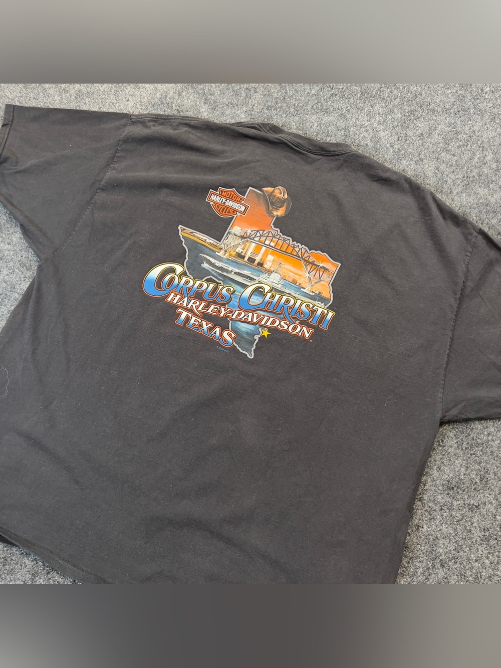 Harley Davidson 2019 Corpus Christi Texas Skull Pocket T Shirt 4XL Black